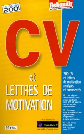 Couverture du produit · CV et lettres de motivation. Le guide 2001