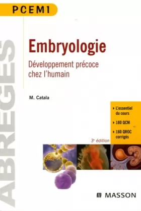 Couverture du produit · Embryologie : Développement précoce chez l'humain