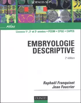 Couverture du produit · Atlas d'embryologie descriptive