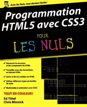 Couverture du produit · Programmation HTML5 avec CSS3 Pour les Nuls