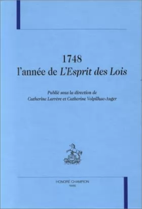 Couverture du produit · 1748, l'année de l'Esprit des lois