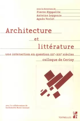 Couverture du produit · Architecture et littérature