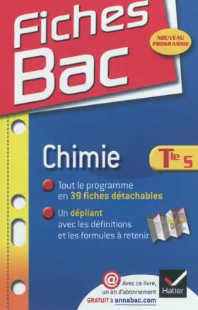 Couverture du produit · Fiches Bac Chimie Tle S: Fiches de cours - Terminale S