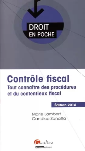 Couverture du produit · contrôle fiscal - 2ème édition: TOUT CONNAÎTRE DES PROCÉDURES ET DU CONTENTIEUX FISCAL