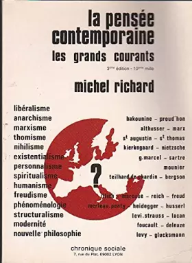 Couverture du produit · La pensée contemporaine les grands courants