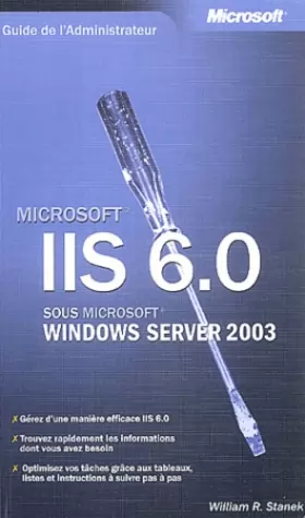 Couverture du produit · Guide de l'administrateur : Microsoft IIS 6.0 sous Microsoft Windows Server 2003