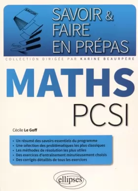 Couverture du produit · Savoir & Faire en Prépas Maths PCSI