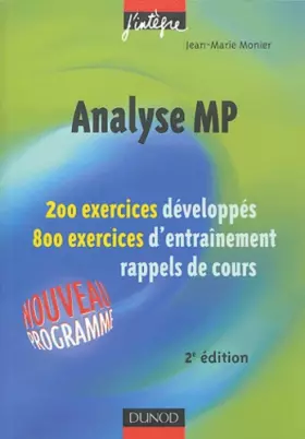 Couverture du produit · Exercices de mathématiques : Analyse MP, 2e année - Série pour MP, PSI, PC, PT