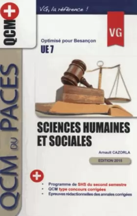 Couverture du produit · Sciences humaines et sociales UE7: Optimisé pour Besançon