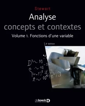 Couverture du produit · Analyse concepts et contextes, Volume 1 : Fonctions d'une variable