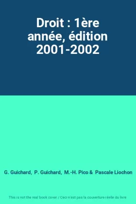 Couverture du produit · Droit : 1ère année, édition 2001-2002
