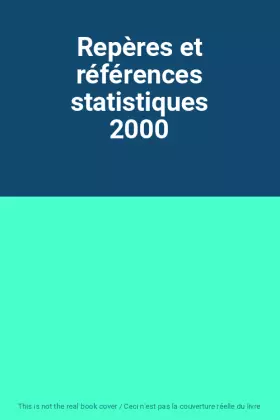 Couverture du produit · Repères et références statistiques 2000