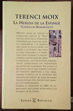 Couverture du produit · La herida de la esfinge (bolsillo)
