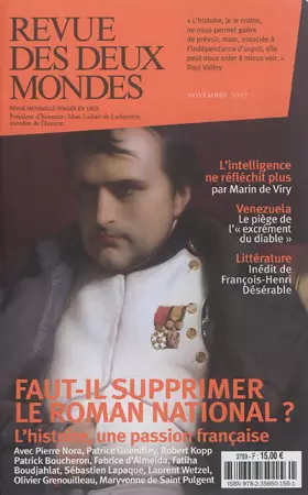 Couverture du produit · Revue des Deux Mondes.Novembre 2017