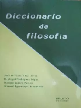Couverture du produit · Diccionario de filosofia