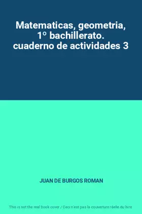 Couverture du produit · Matematicas, geometria, 1º bachillerato. cuaderno de actividades 3