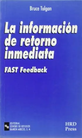Couverture du produit · La información de retorno inmediata: Fast feedback