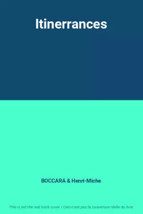 Couverture du produit · Itinerrances