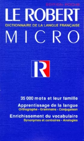 Couverture du produit · Le Robert Micro de la langue française, édition 1998