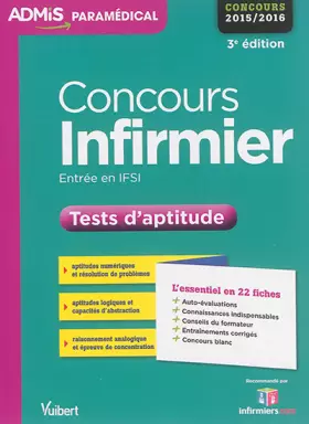 Couverture du produit · Concours infirmier test d'aptitude 22 fiches 2015 2016 3e edt entrée IFSI