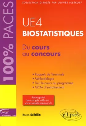 Couverture du produit · Biostatistiques UE4 du Cours au Concours 100% PACES