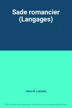 Couverture du produit · Sade romancier (Langages)