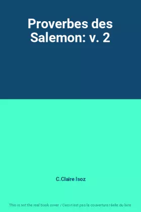 Couverture du produit · Proverbes des Salemon: v. 2