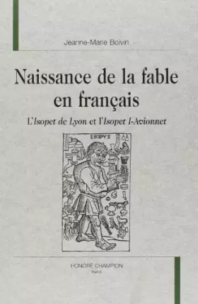 Couverture du produit · Naissance de la fable en français : L'Isopet de Lyon et l'Isopet I-Avionnet