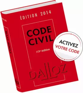 Couverture du produit · Code civil 2014 - 113e éd.