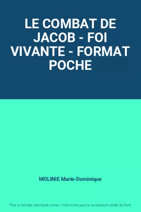 Couverture du produit · LE COMBAT DE JACOB - FOI VIVANTE - FORMAT POCHE