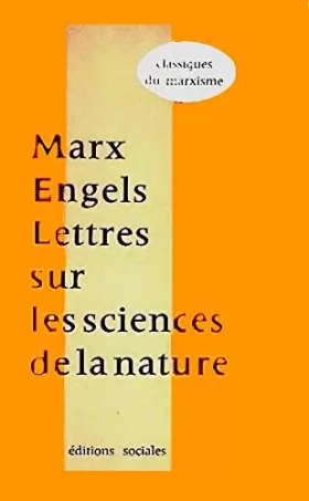 Couverture du produit · Marx Engels Lettres sur les Sciences de la Nature