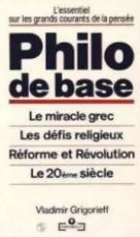 Couverture du produit · Philo de base
