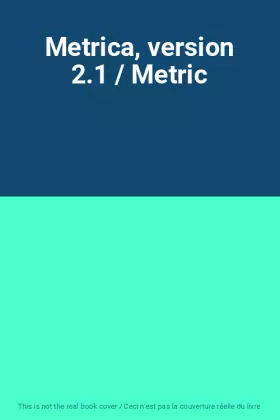 Couverture du produit · Metrica, version 2.1 / Metric