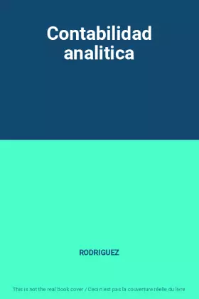Couverture du produit · Contabilidad analitica