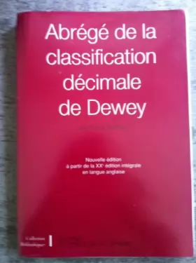 Couverture du produit · Abrégé de la classification décimale de Dewey
