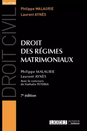Couverture du produit · Droit des régimes matrimoniaux (2019)