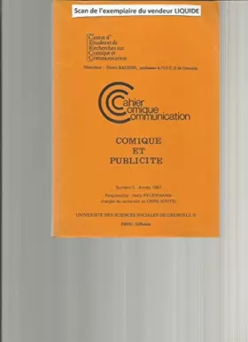Couverture du produit · Comique et publicité - Cahier comique communication N° 5 année 1987