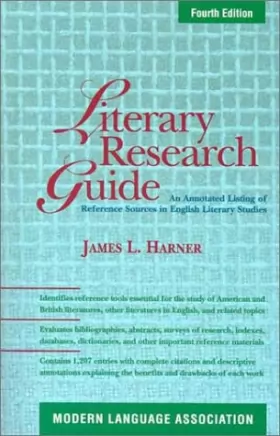 Couverture du produit · Literary Research Guide: An Annotated Listing of Reference Sources in English Literary Studies
