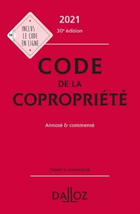 Couverture du produit · Code de la copropriété: Annoté et commenté