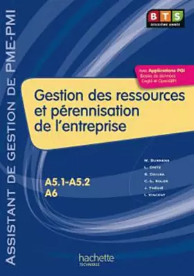 Couverture du produit · Gestion des ressources (A5.1, A5.2, A6), BTS AG PME-PMI, Livre de l'élève, éd. 2010