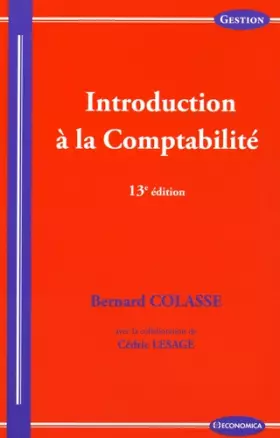 Couverture du produit · Introduction a la Comptabilite, 13e ed.