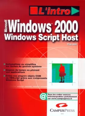 Couverture du produit · Windows 2000 : Windows Script Host