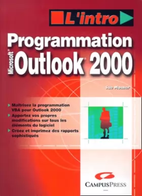 Couverture du produit · Programmation Outlook 2000