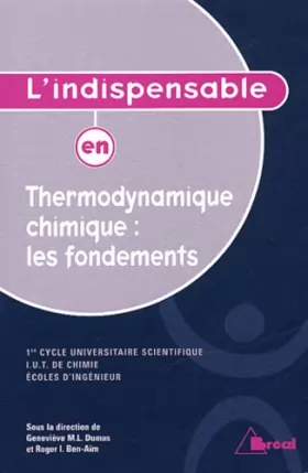 Couverture du produit · Thermodynamique chimique : les fondements