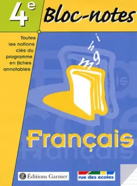 Couverture du produit · Bloc notes, 4e : Français