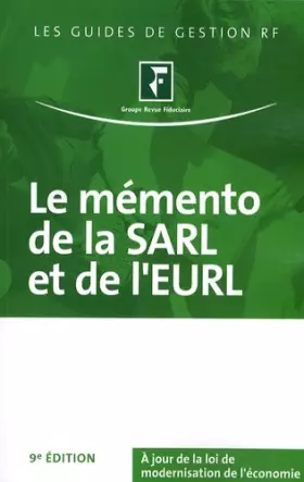 Couverture du produit · Le mémento de la SARL et de l'EURL
