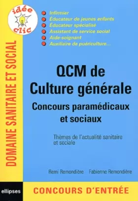 Couverture du produit · QCM de culture générale : Concours paramédicaux et sociaux