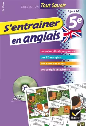 Couverture du produit · S'entraîner en anglais 5e - Tout savoir: Cahier de révision et d'entraînement