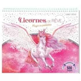 Couverture du produit · Licornes de rêve - Carnet créatif - Magie des paillettes 2024