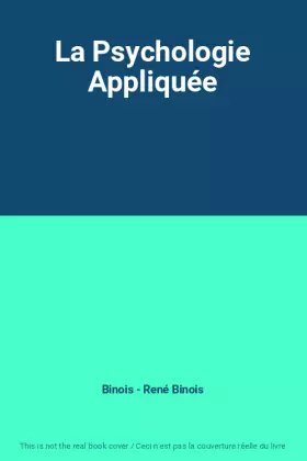 Couverture du produit · La Psychologie Appliquée